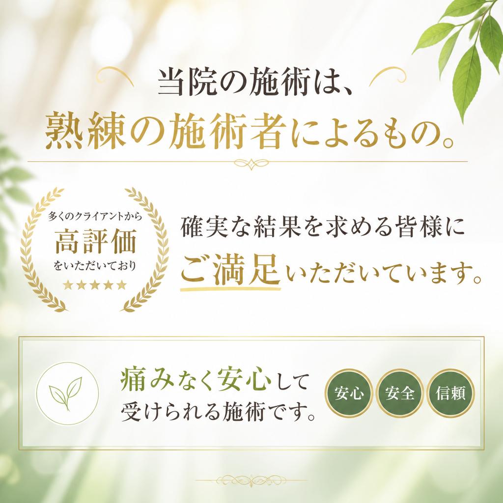 実績豊富なプロによる施術