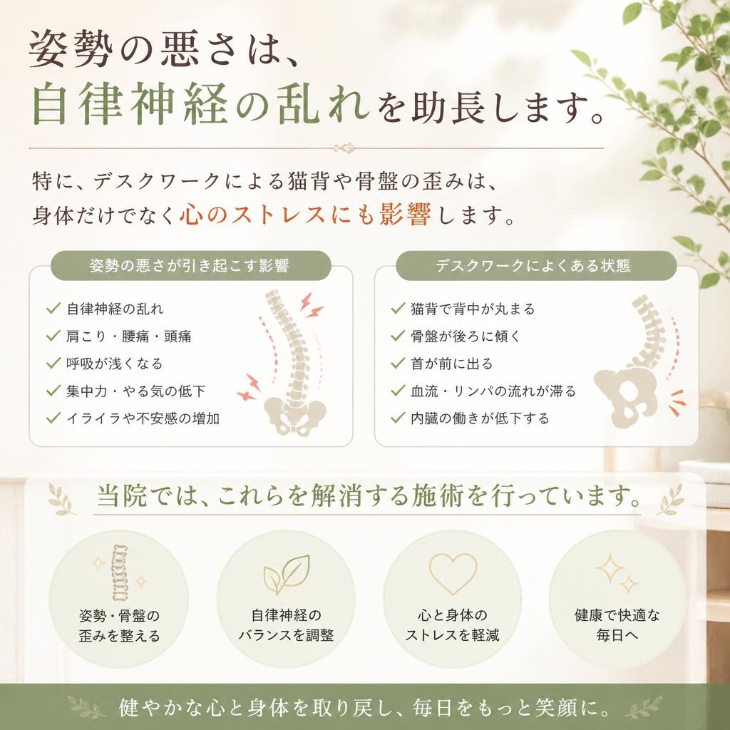 姿勢と自律神経の関係