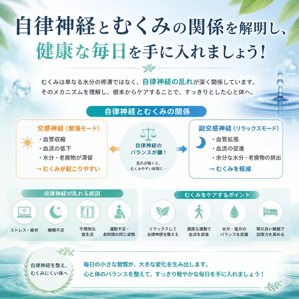 自律神経とむくみの関係を解明し、健康な毎日を手に入れましょう！