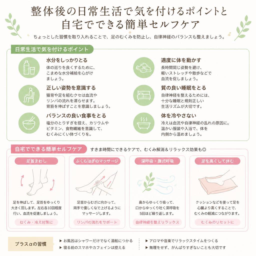 セルフケア法でむくみを防ぐ