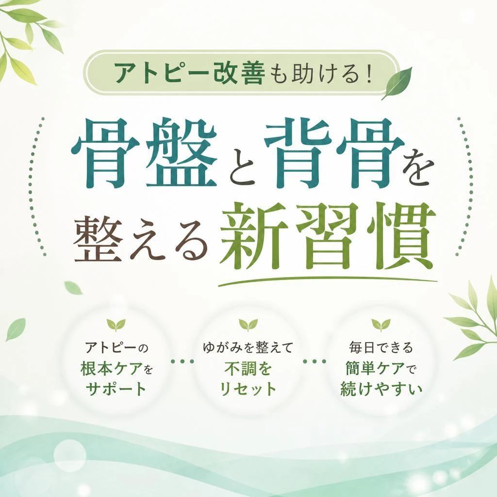 アトピー改善も助ける！骨盤と背骨を整える新習慣