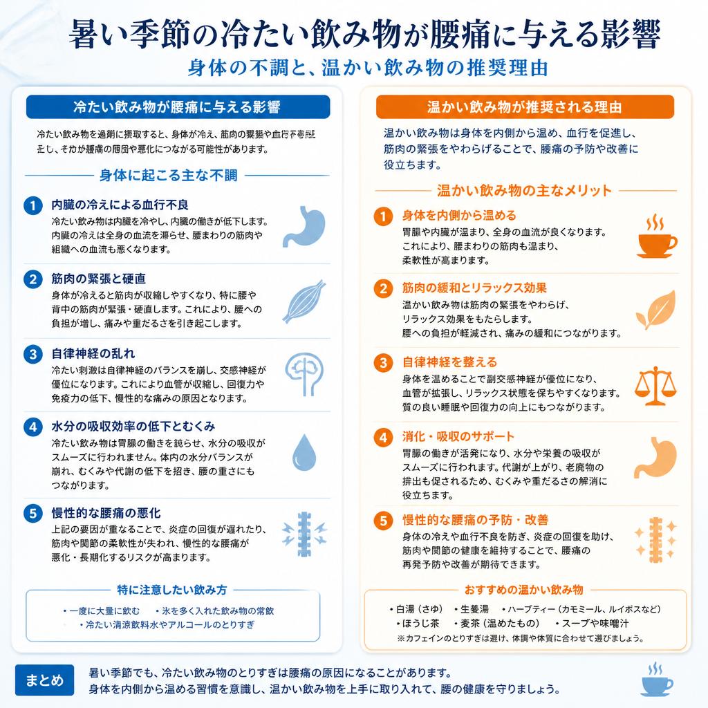 冷たい飲み物の影響と対策