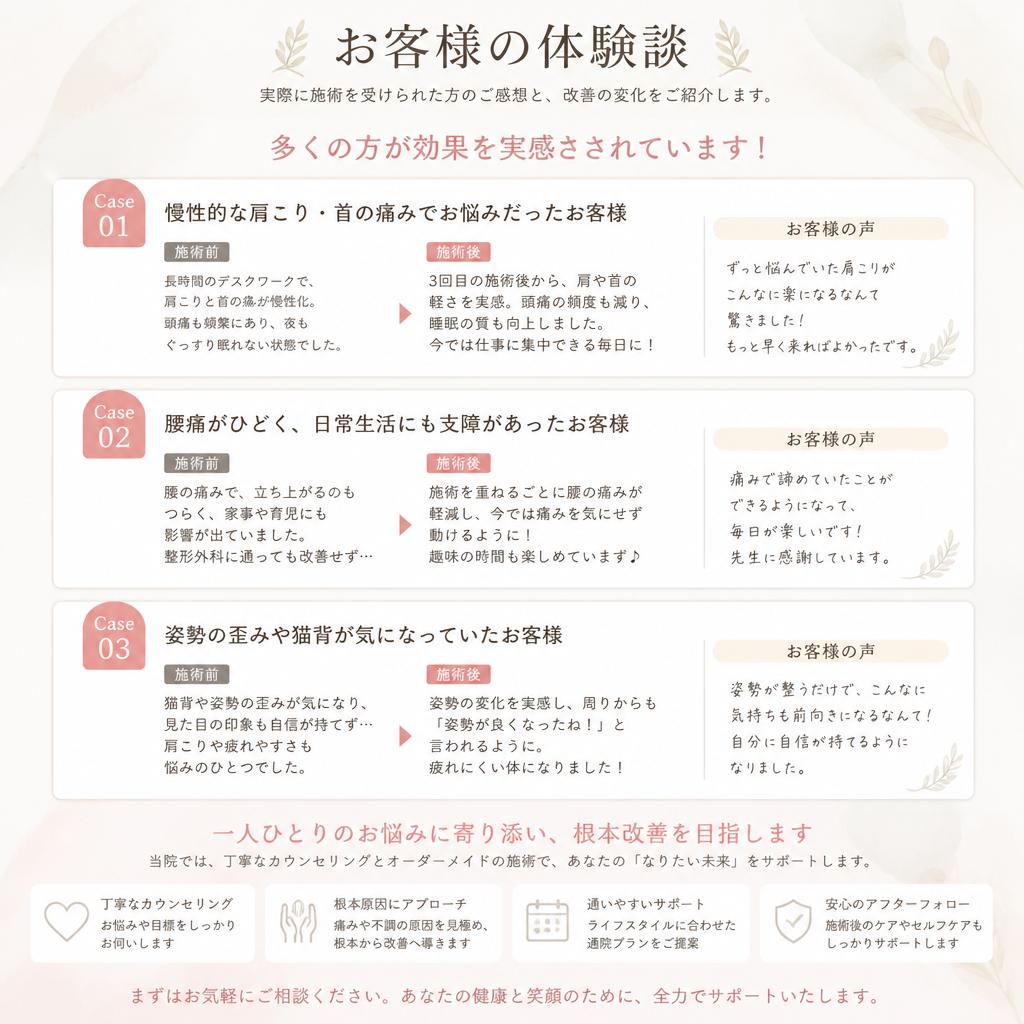 お客様の声と改善例