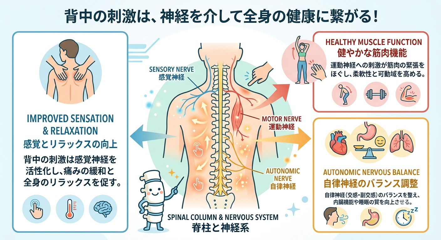 背中の刺激がもたらす心と身体のバランス