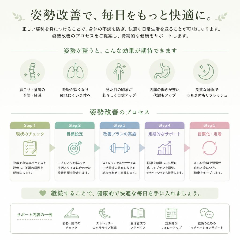 姿勢改善がもたらす新しいライフスタイル