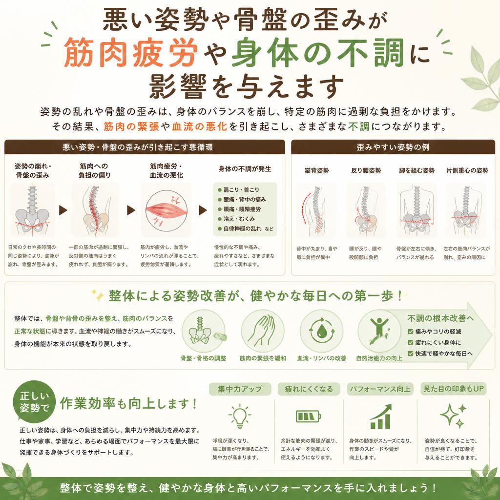 姿勢改善と骨盤矯正の重要性