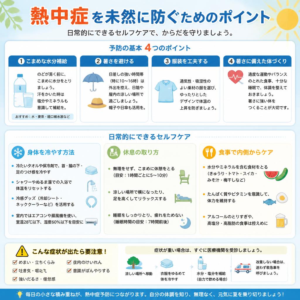 熱中症防止のためのセルフケア