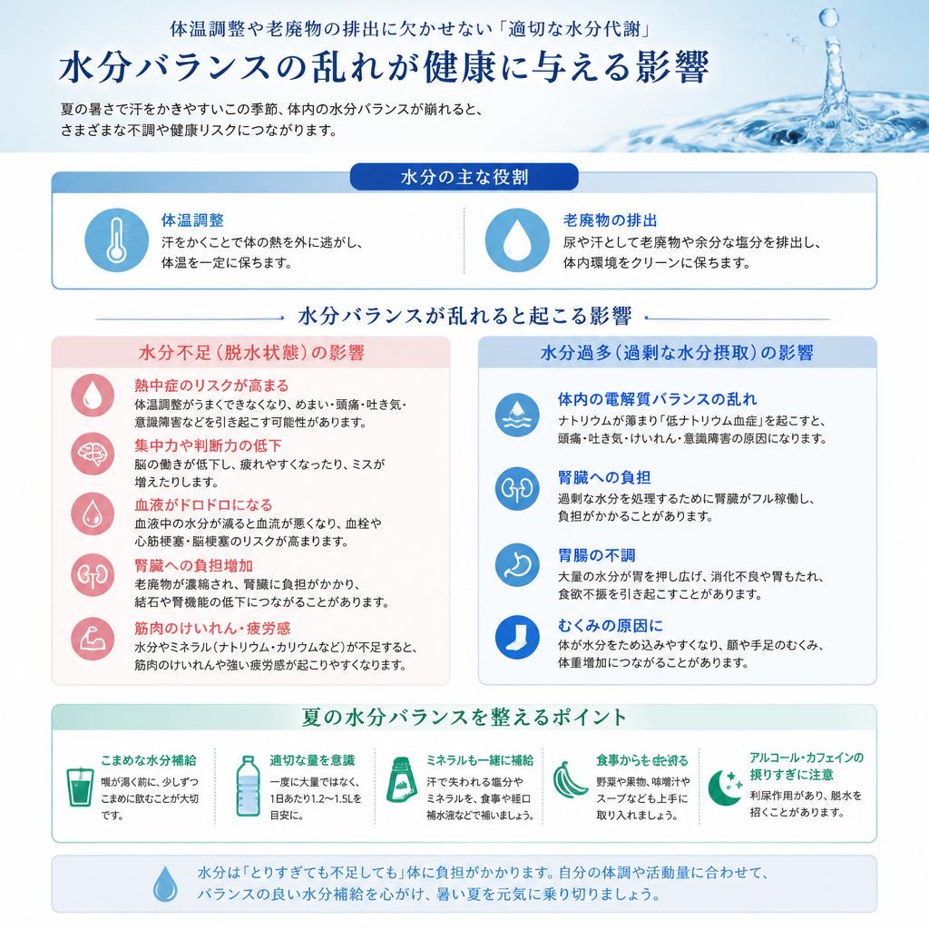 水分代謝の重要性と健康への影響