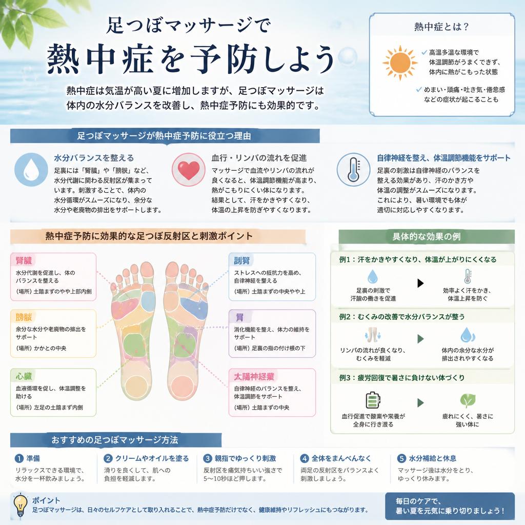 熱中症対策と足つぼマッサージの関係