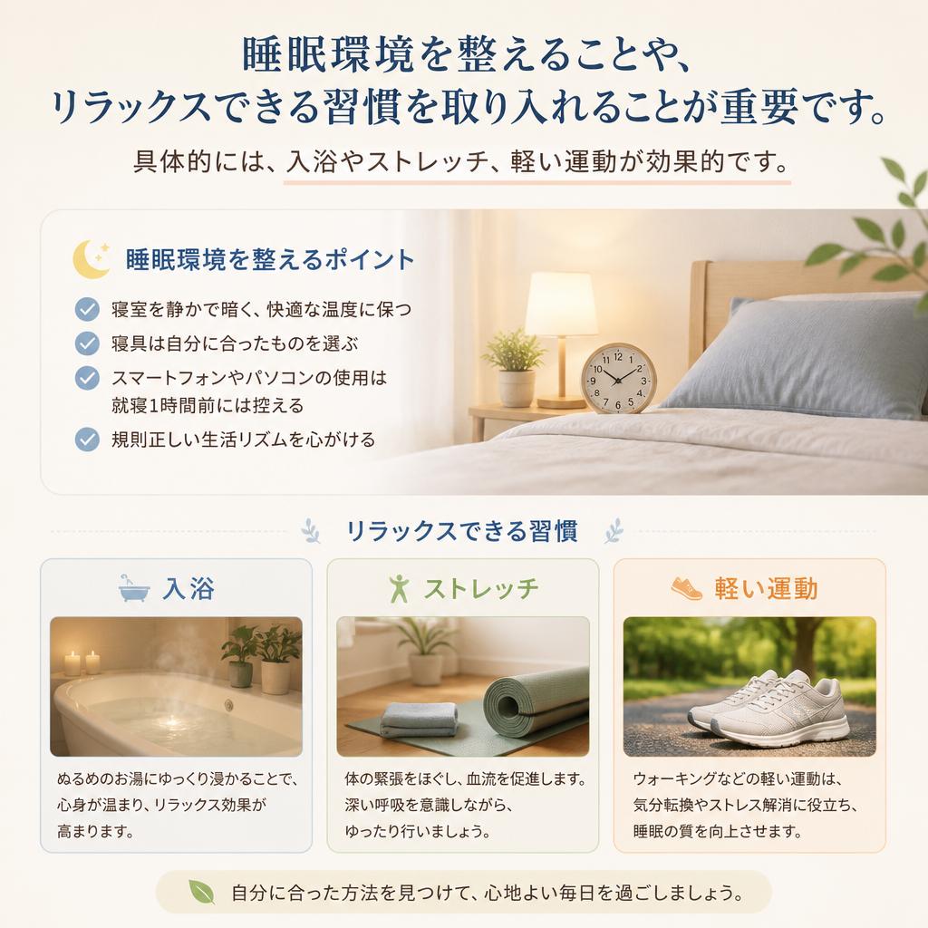 快眠を実現するための生活習慣